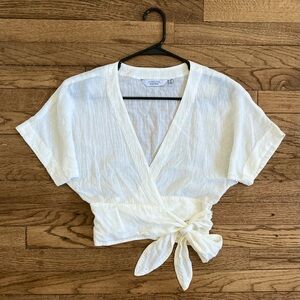 & Other Stories Cream Wrap Blouse